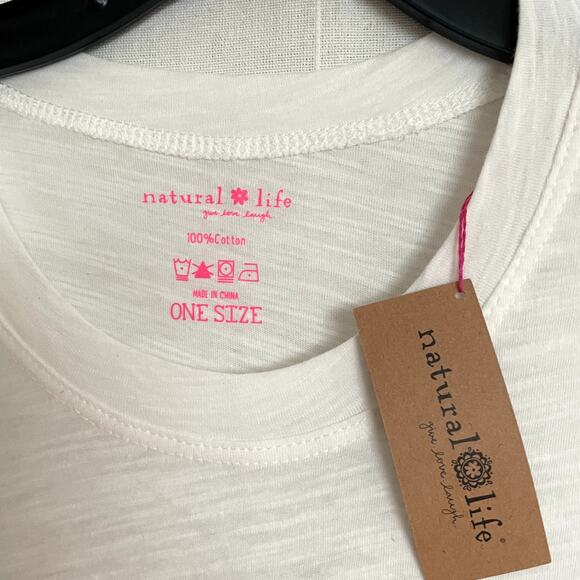 Natural Life NWT One Size Peace Tshirt boho - Picture 3 of 4